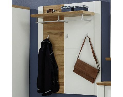 Nástenný vešiakový panel Materio, dub/biely%