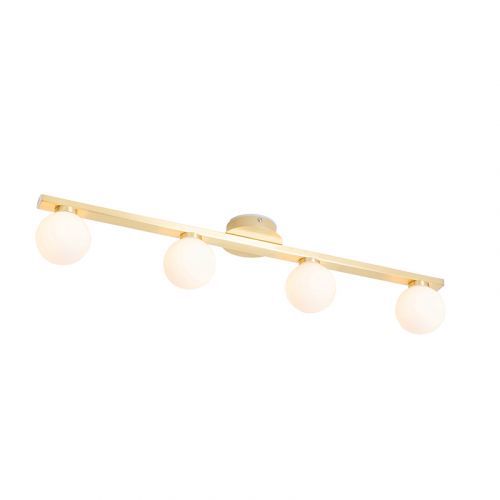 Moderne plafondlamp messing IP44 4-lichts - Cederic
