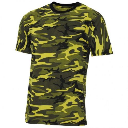 Triko s krátkym rukávom MFH Street - yellow-camo, XXL
