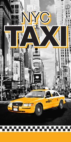 Magický ručník Taxi 70x140 cm