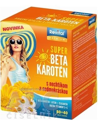 Revital PREMIUM SUPER BETA-KAROTÉN 80+40 tbl zdarma