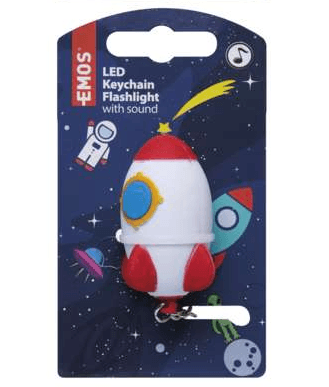 EMOS LED kľúčenka s motívom rakety P4712/RAK