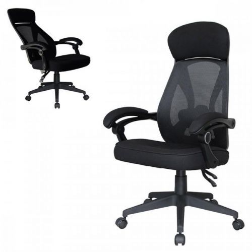 AUTRONIC KA-Y309 BK Kancelárska stolička, černá mesh sieťovina + látka, synchrónny mechanizmus,plastový kríž, kolieska na tvrdé podlahy