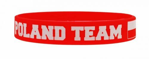 Náramek silikon Polsko 1 červený