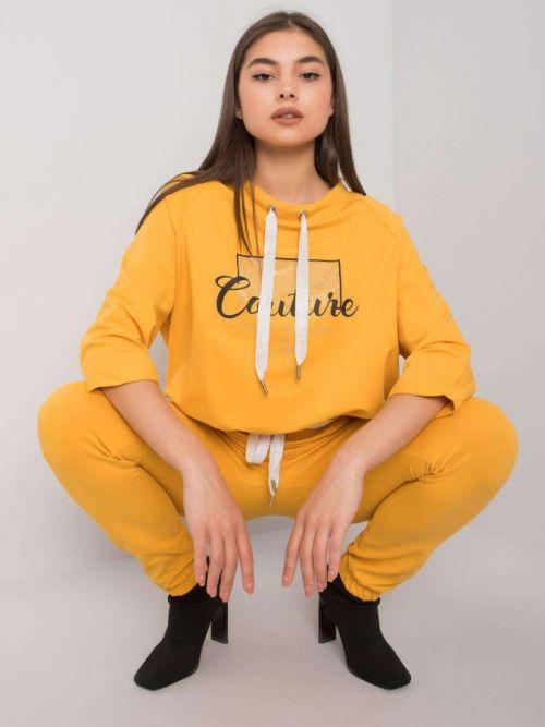 Ciemnożółty komplet dwuczęściowy S/M