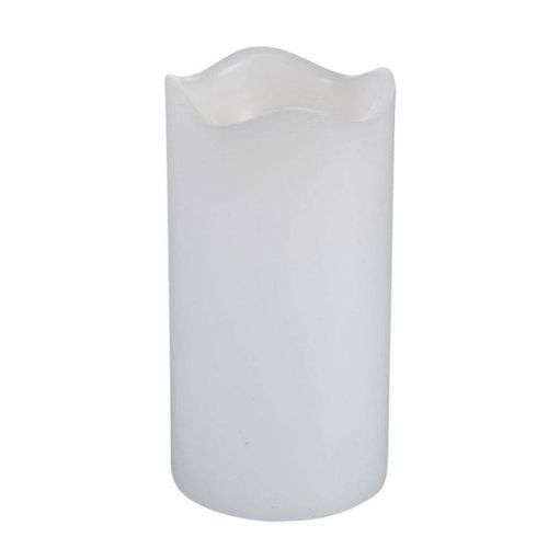 LED svíčka s časovačem 13x7cm bílá