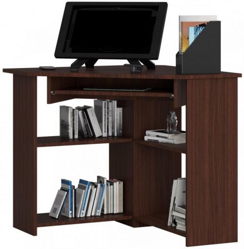 Rohový psací stůl Ted wenge