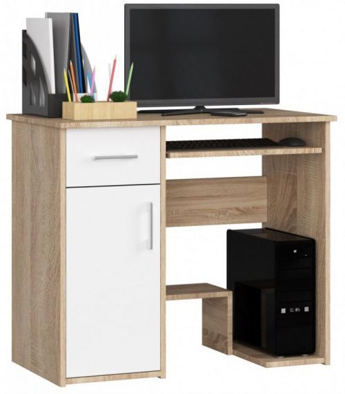 Psací stůl Jay 90 cm dub sonoma/bílý