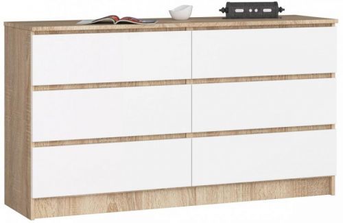 Komoda Rollo K 140 cm dub sonoma/biela