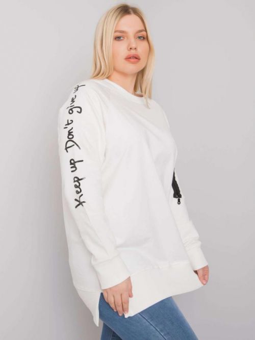 Dámska plus size tunika vo farbe ecru jedna velikost