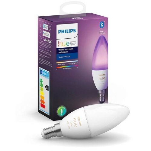 Inteligentná žiarovka Philips Hue Bluetooth, 6W, E14, White and Color Ambiance (8719514356610) inteligentná žiarovka • studené biele svetlo a až 16 mi