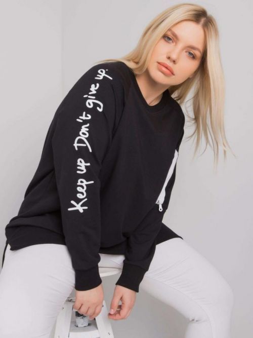 Čierna plus size dámska tunika jedna velikost