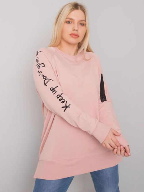 Dirty pink dámska plus size tunika jedna velikost