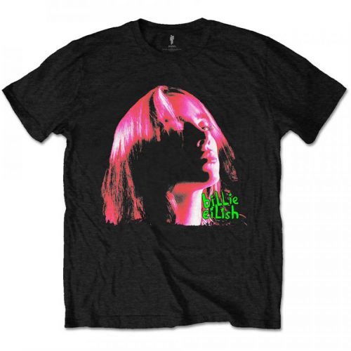 Billie Eilish - Tričko Neon Shadow Pink - Muž, Unisex, Čierna, L