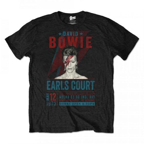 David Bowie - Tričko Earls Court '73 - Muž, Unisex, Čierna, L