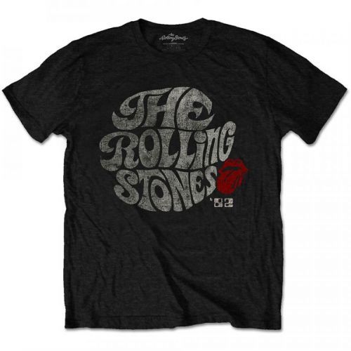 Rolling Stones - Tričko Swirl Logo '82 - Muž, Unisex, Čierna, L