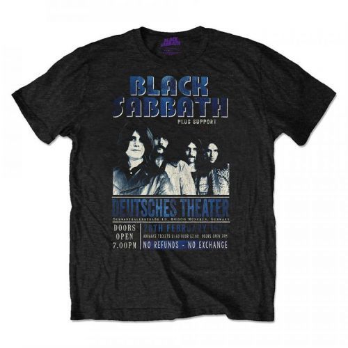 Black Sabbath - Tričko Deutsches '73 - Muž, Unisex, Čierna, L