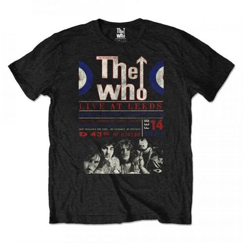 The Who - Tričko Live At Leeds '70 - Muž, Unisex, Čierna, L