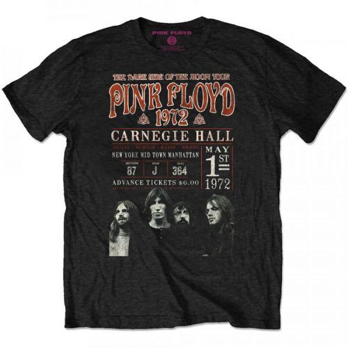 Pink Floyd - Tričko Carnegie '72 - Muž, Unisex, Čierna, L