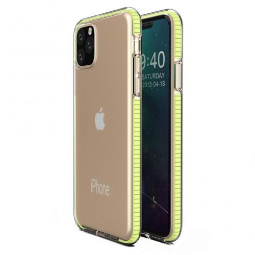 Puzdro Spring clear TPU pre Apple iPhone 11 Pro Max  - Žltá KP8621