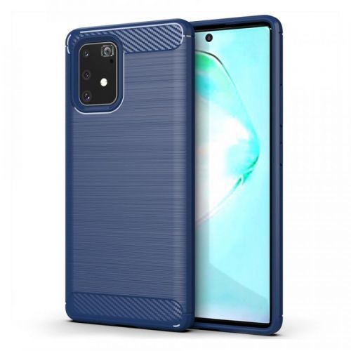 Puzdro Carbon Bush TPU pre Samsung Galaxy S10 Lite  - Modrá KP9513
