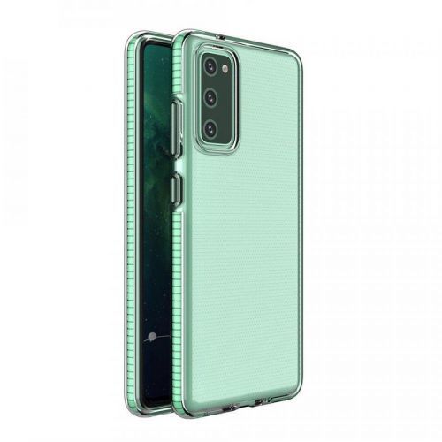 Puzdro Spring clear TPU pre Xiaomi Redmi K40/Poco F3  - Zelená KP8575