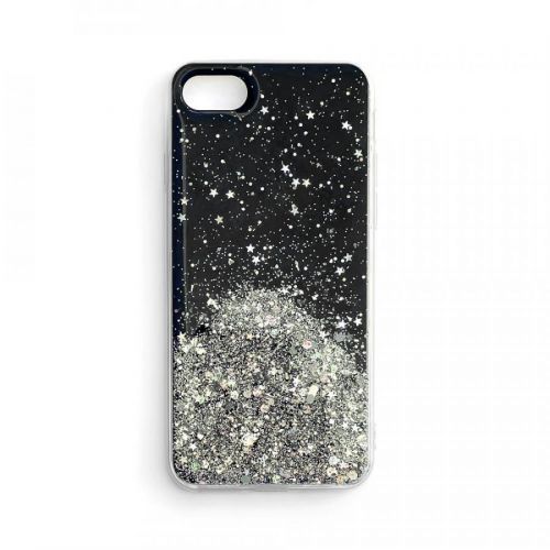Wozinsky Star Glitter silikónové puzdro pre -1 Redmi Note 9T 5G - Čierna KP8639