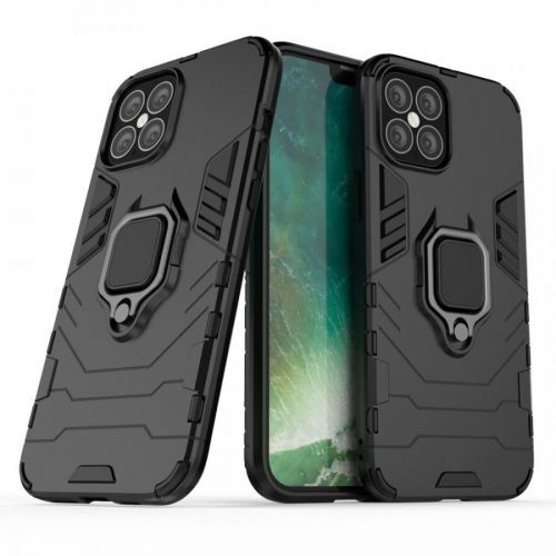 Odolné Puzdro Ring Armor Case pre Apple iPhone 12 Pro Max - Čierna KP9712