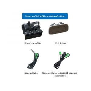 Držiak na inštaláciu do sedadiel vozidla Mercedes Benz - pre monitor ds-x116MC v čiernej farbe