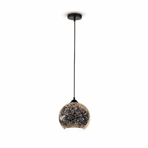 LED Solution Sklenený strieborný luster pre žiarovku E27 Ø200mm 40121