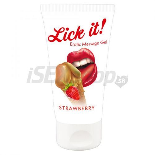 Lick it! 2in1 masážny lubricant - strawberry 50ml