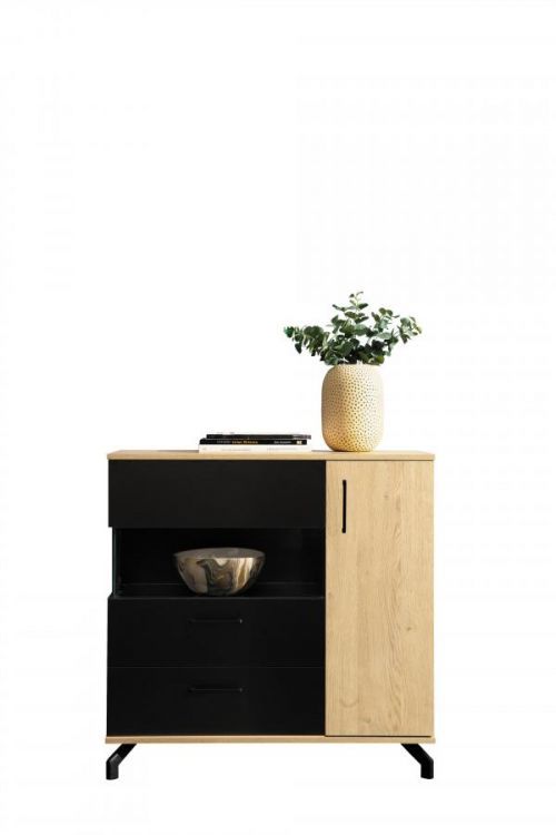 Meblar  Komoda Madison MD11 Farba: biely lux / dub biskoptovy