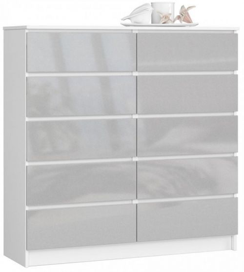 Komoda Kuba 120 cm biela/sivá