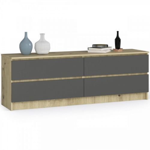 Komoda Rollo A 160 cm dub artisan/grafitový