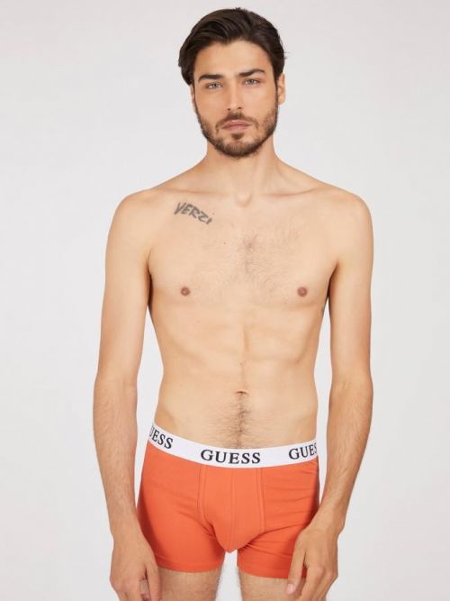 Pánske trenírky U1BG05K6YW1 P50F oranžová/modrá/ farebná - GUESS vícebarevné L