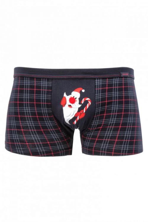 Pánske boxerky 007/61 Santa Claus - CORNETTE tmavo modrá S