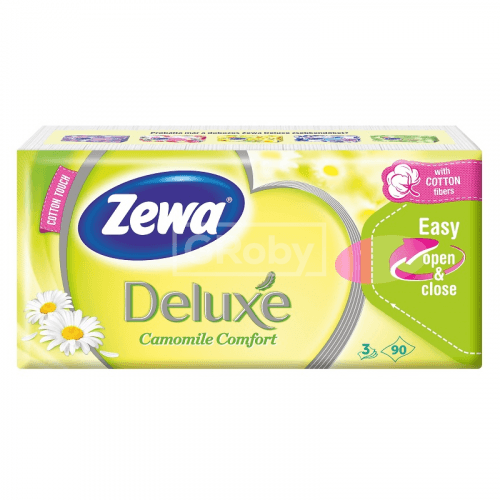 Zewa Deluxe Camomile Comfort papierové hygienické vreckovky 3vrst. 90ks