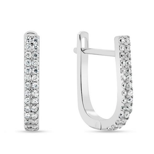 Brilio Silver Trblietavé strieborné kruhové náušnice EA132W