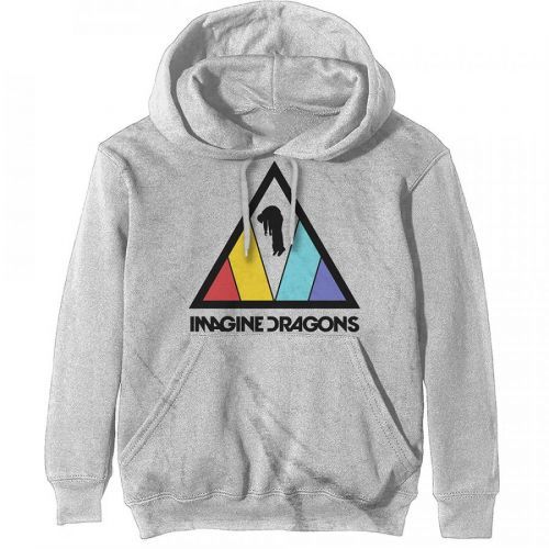 Imagine Dragons - Mikina Triangle Logo - Muž, Unisex, Biela, XL