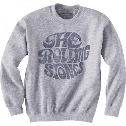 Rolling Stones - Crewneck Vintage 70s Logo - Muž, Unisex, Šedá, L