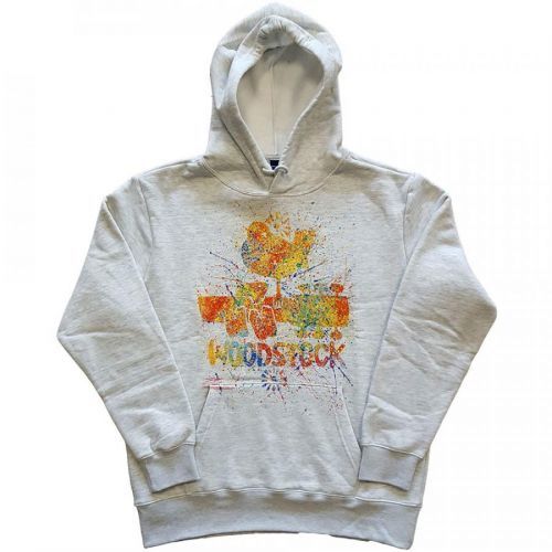 Woodstock - Mikina Splatter - Muž, Unisex, Biela, XL