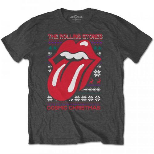 Rolling Stones - Tričko Cosmic Christmas - Muž, Unisex, Šedá, S