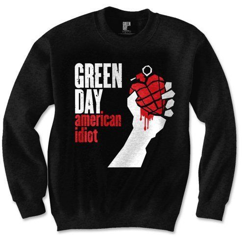 Green Day - Crewneck American Idiot - Muž, Unisex, Čierna, XXL