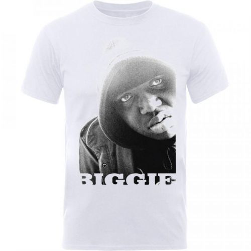 Biggie Smalls - Tričko B&W Portrait - Muž, Unisex, Biela, XXL