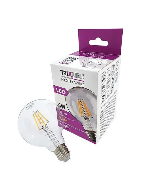 Žiarovka LED G95 6W E27 2700K Decor Filament