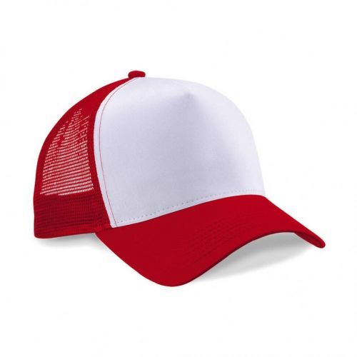Šiltovka Beechfield Snapback Trucker - červená-biela