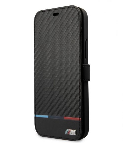 BMBKP13MPUCARTCBK BMW M Book Carbon Stripe Kryt pro iPhone 13 Black