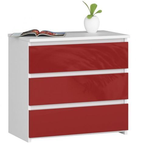 Komoda CL3 60 cm bílá/červená