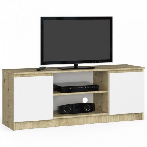 TV stolek Beron 140 cm dub artisan/bílý