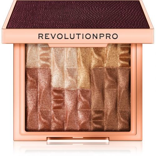 Revolution PRO Goddess Glow rozjasňujúca a bronzujúca paletka odtieň Brick Sublime 8 g